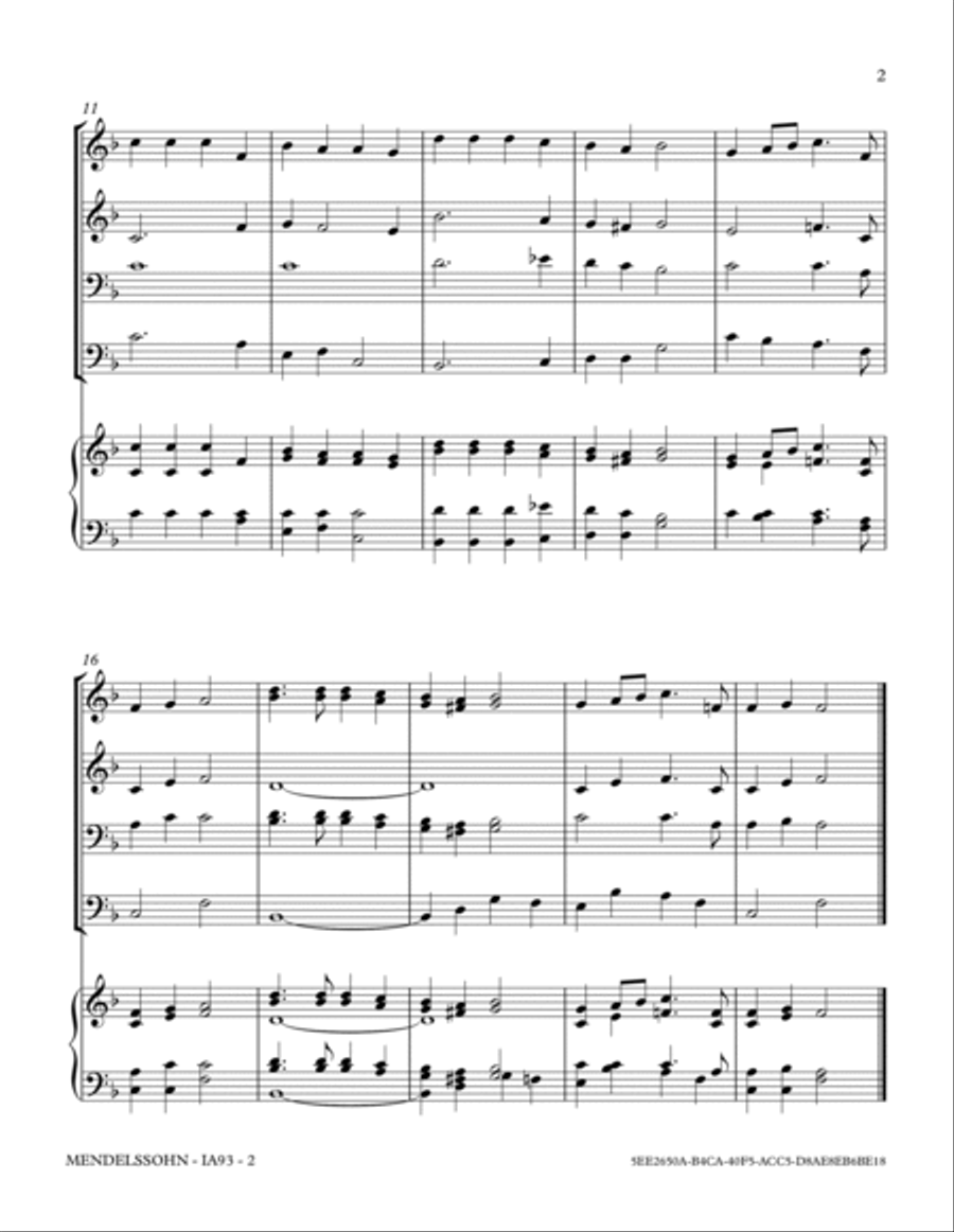 MENDELSSOHN (Hark, The Herald Angels Sing) Small Ensemble scores gallery preview page 3