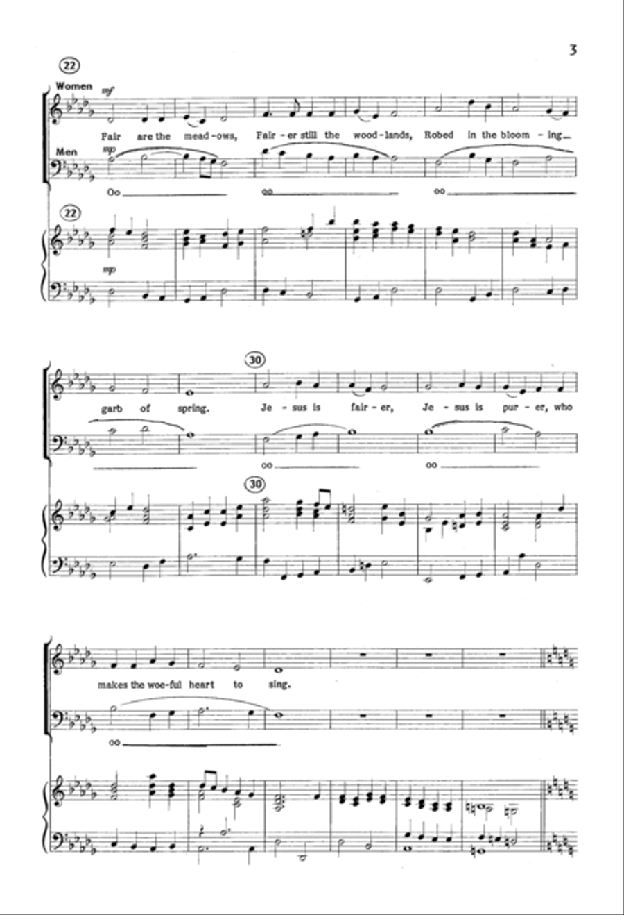 Fairest Lord Jesus Fairest Lord Jesus 4-Part scores gallery preview page 2