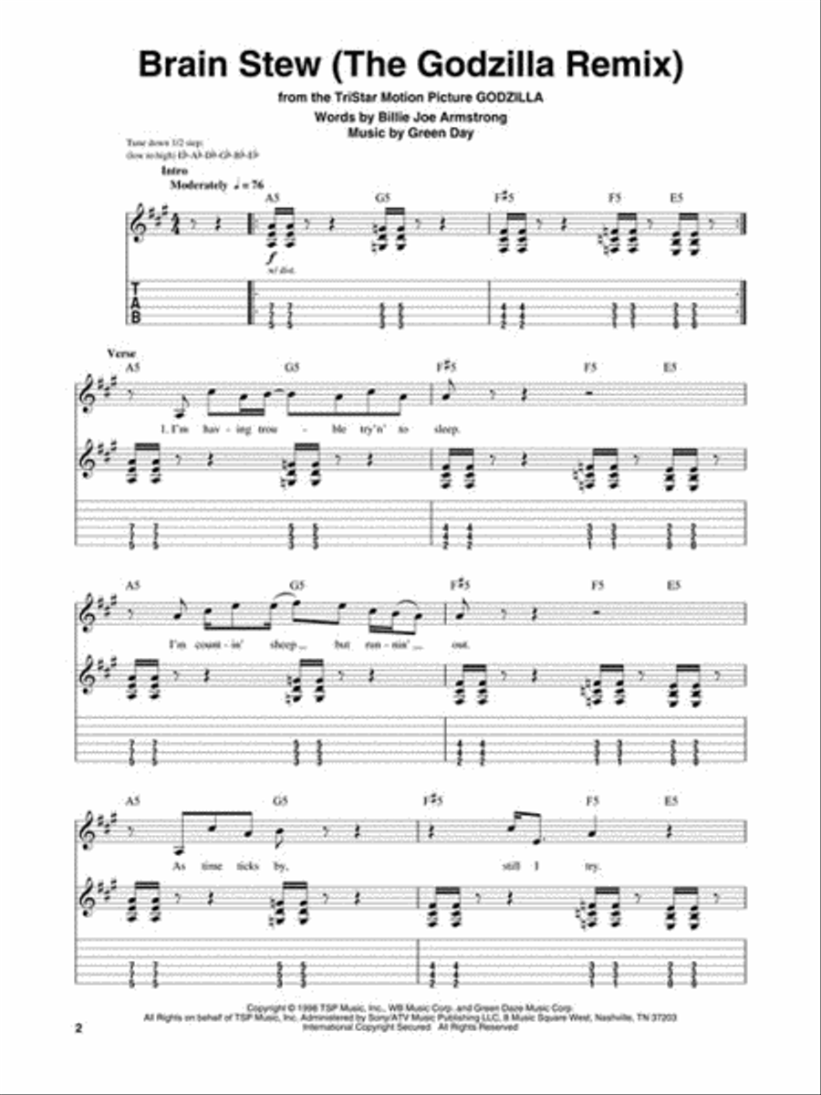 1990s Rock 1990s Rock Guitar Tablature scores gallery preview page 4