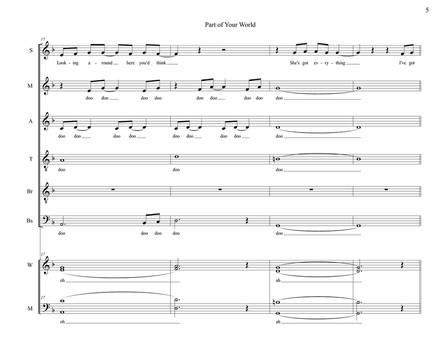 Part Of Your World Divisi scores gallery preview page 5