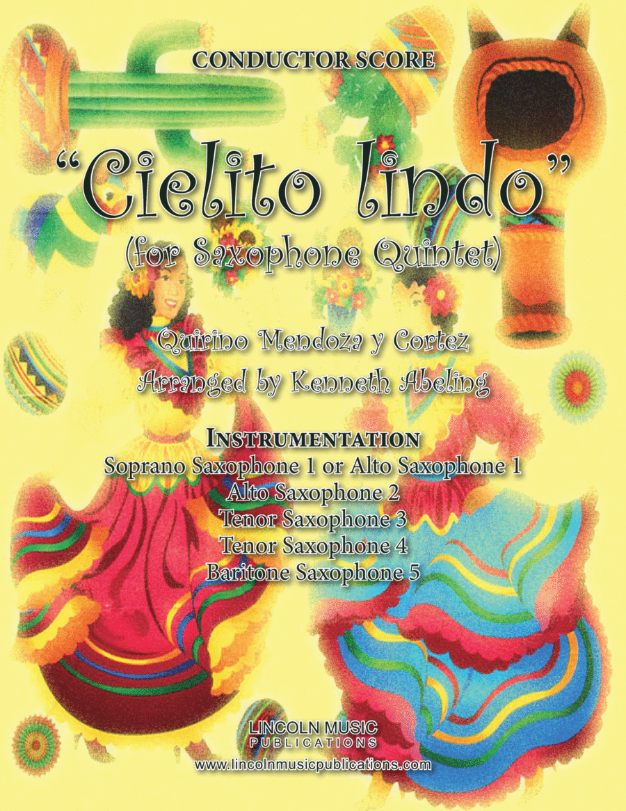 Cielito lindo (for Saxophone Quintet SATTB or AATTB) Saxophone Quintet scores gallery preview page 1