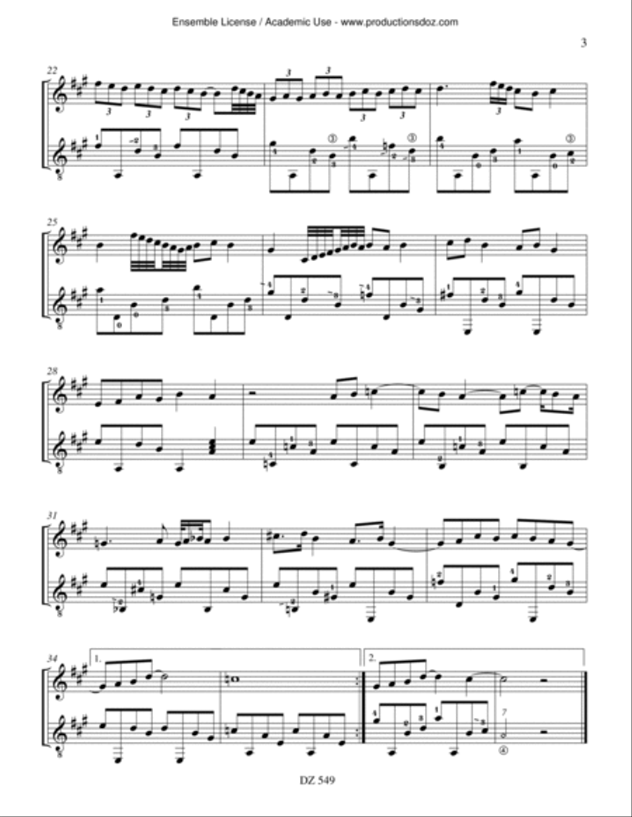 Six Vocalises Classical Guitar scores gallery preview page 3