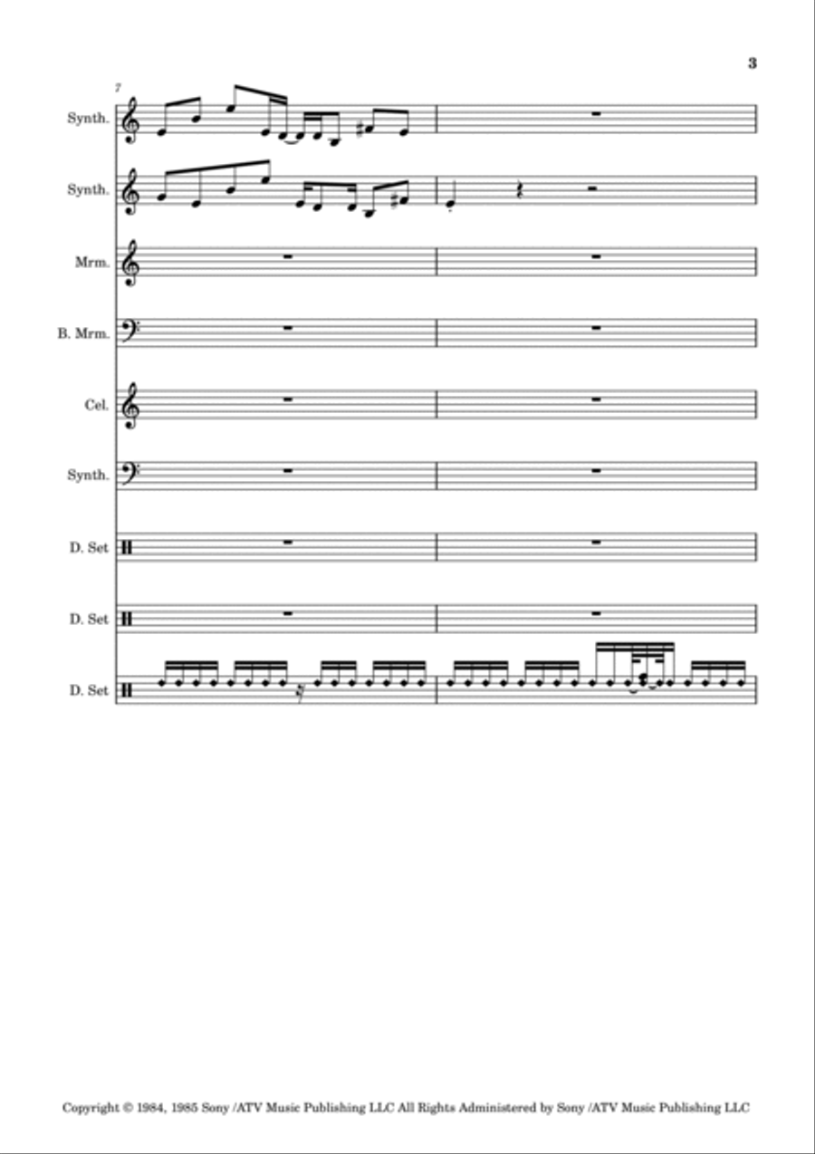 Axel F Drum Set scores gallery preview page 3