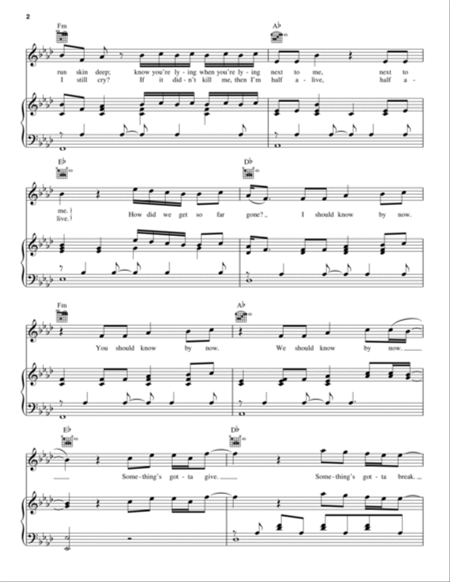 Something's Gotta Give Piano, Vocal, Guitar scores gallery preview page 2