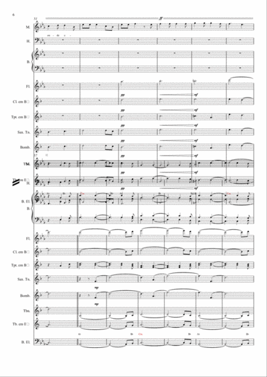Hallelujah - Score Only Hallelujah - Score Only Marching Band scores gallery preview page 6