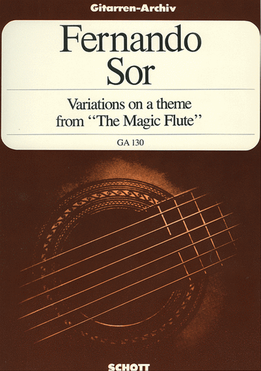 Variations on a Theme of Mozart, Op. 9 by Fernando Sor Acoustic Guitar - Sheet Music