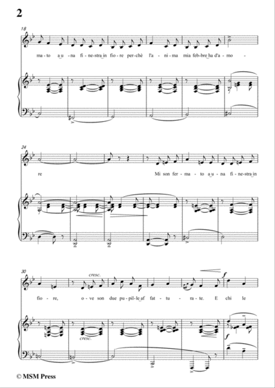 Tosti-Luna d'estate! In B flat Major,for Voice and Piano Voice Solo scores gallery preview page 4