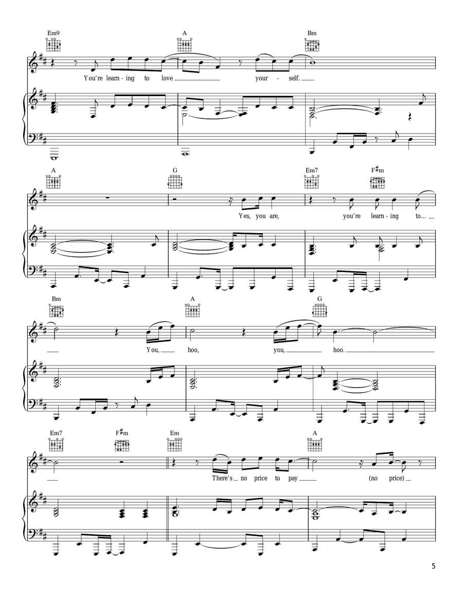 Song For A Friend Piano, Vocal, Guitar scores gallery preview page 5