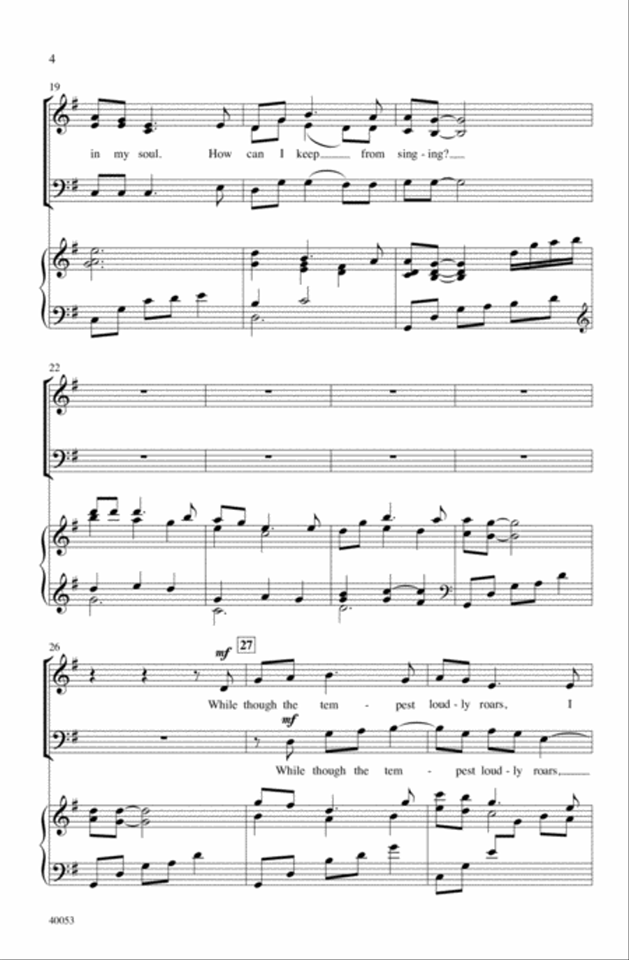 How Can I Keep from Singing? Choir scores gallery preview page 3