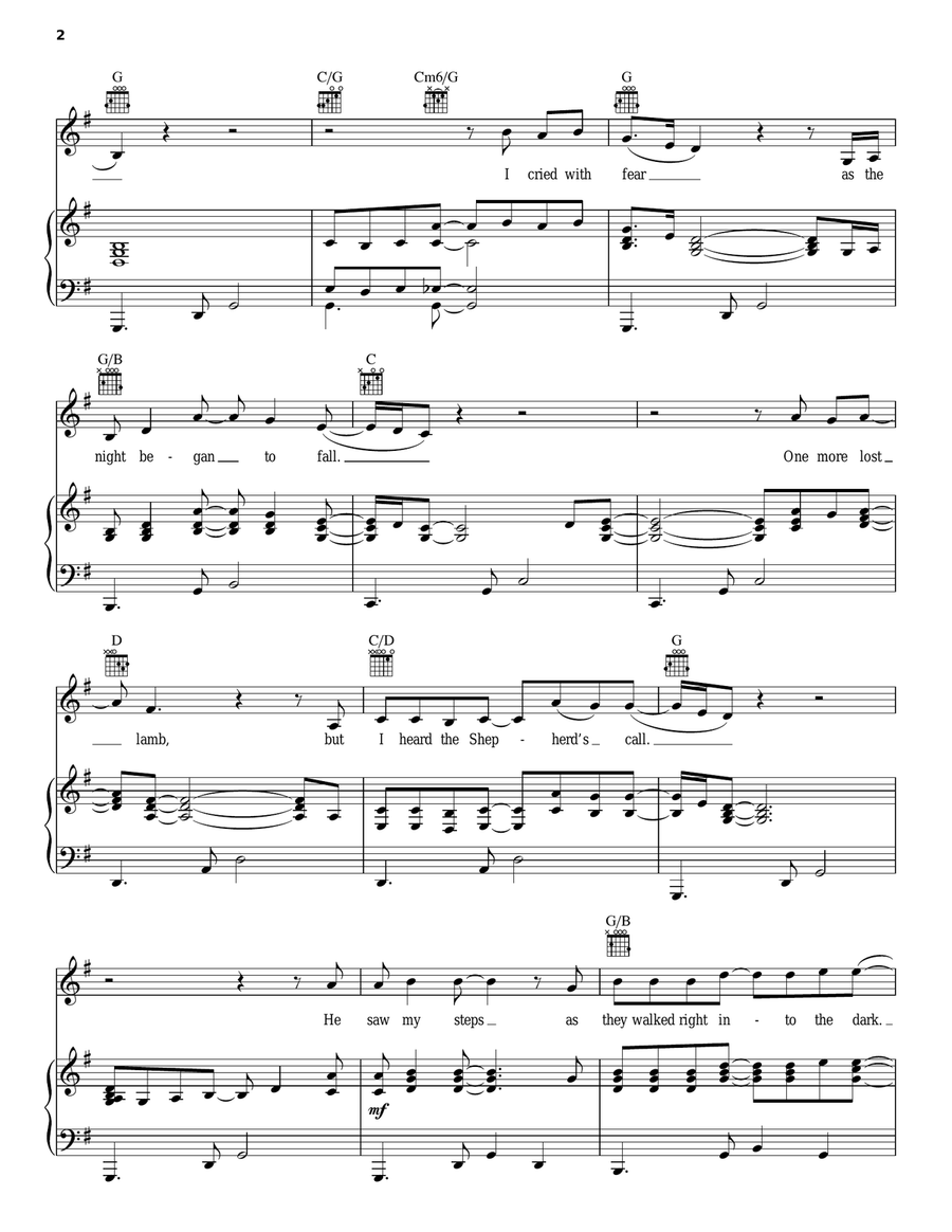 The Shepherd's Call Piano, Vocal, Guitar scores gallery preview page 2