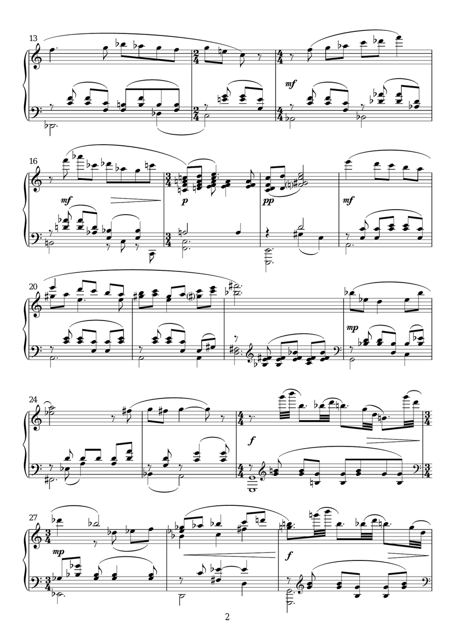Sonata For Flute, 2nd Movement 'Cantilena: Assez Lent' Flute scores gallery preview page 2