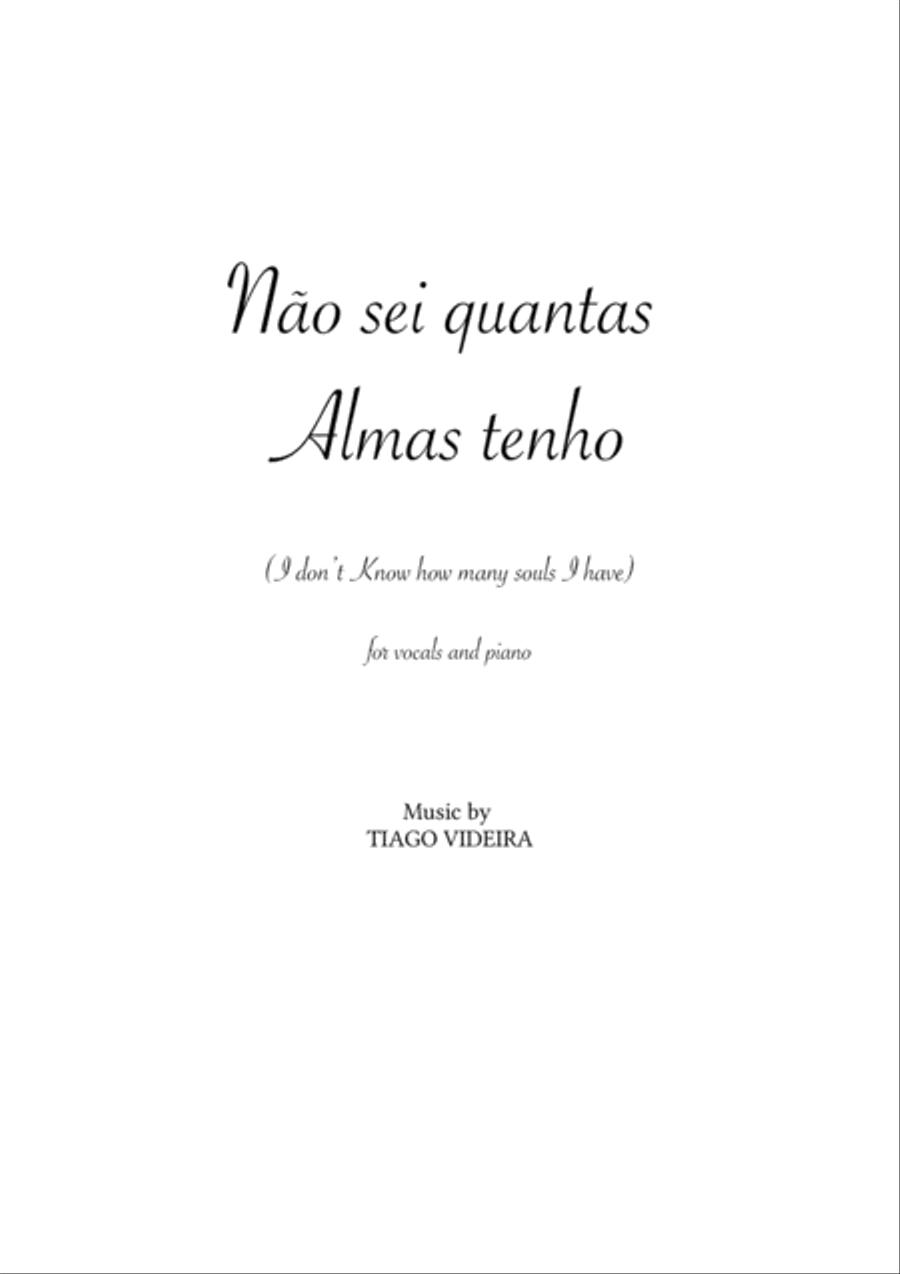 Não sei quantas Almas tenho (I don't know how many souls I have) Small Ensemble scores gallery preview page 1