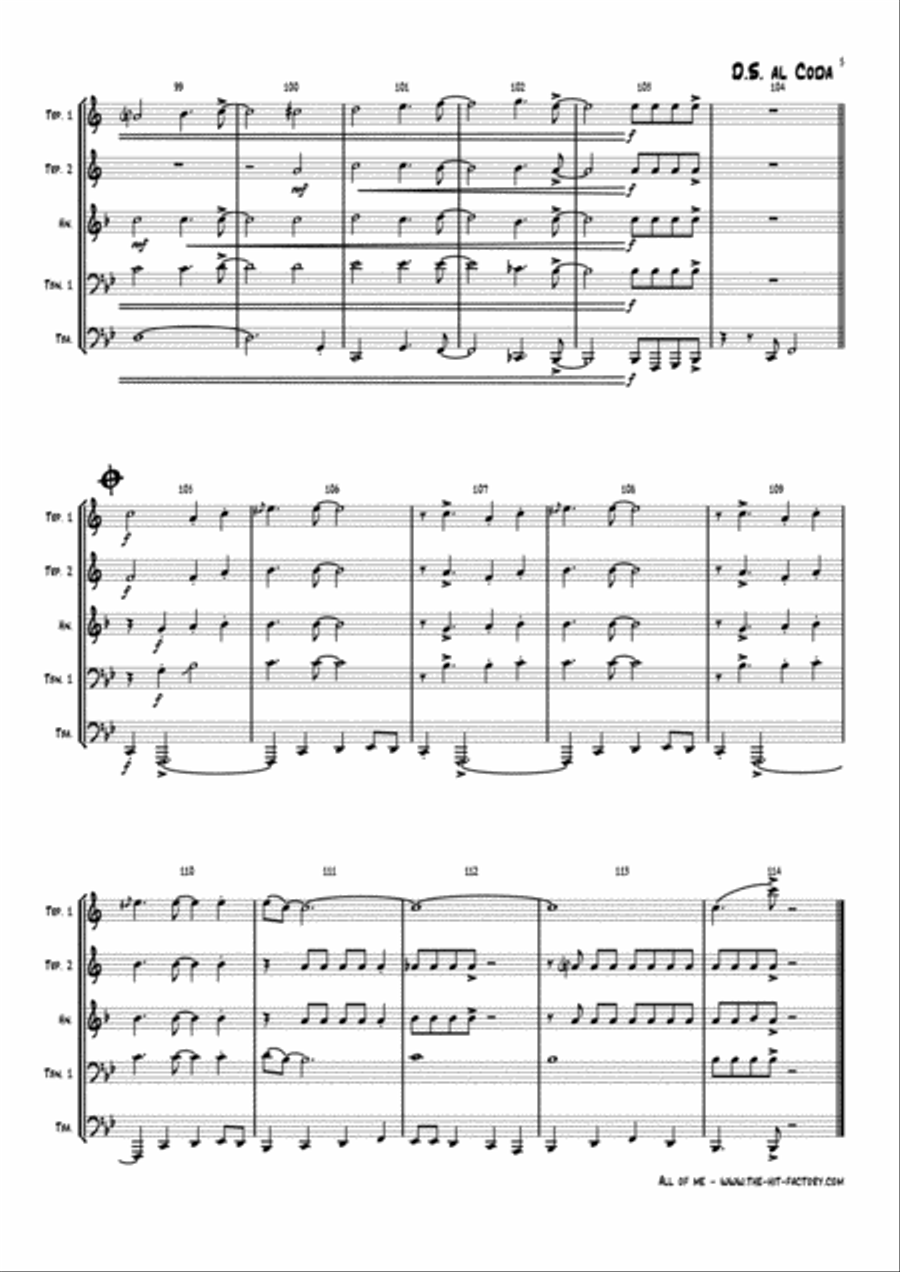 All Of Me Horn scores gallery preview page 5