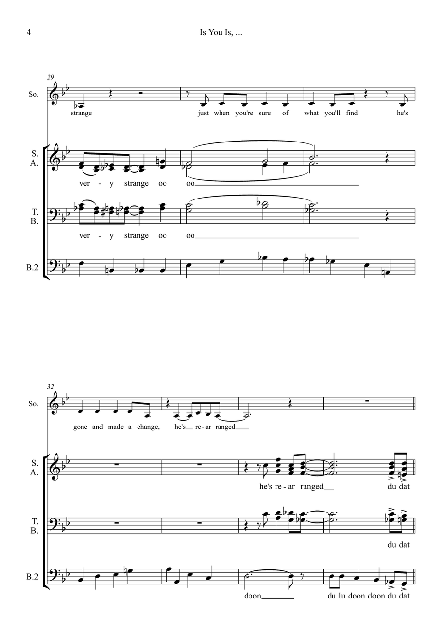 Is You Is, Or Is You Ain't My Baby 4-Part scores gallery preview page 4