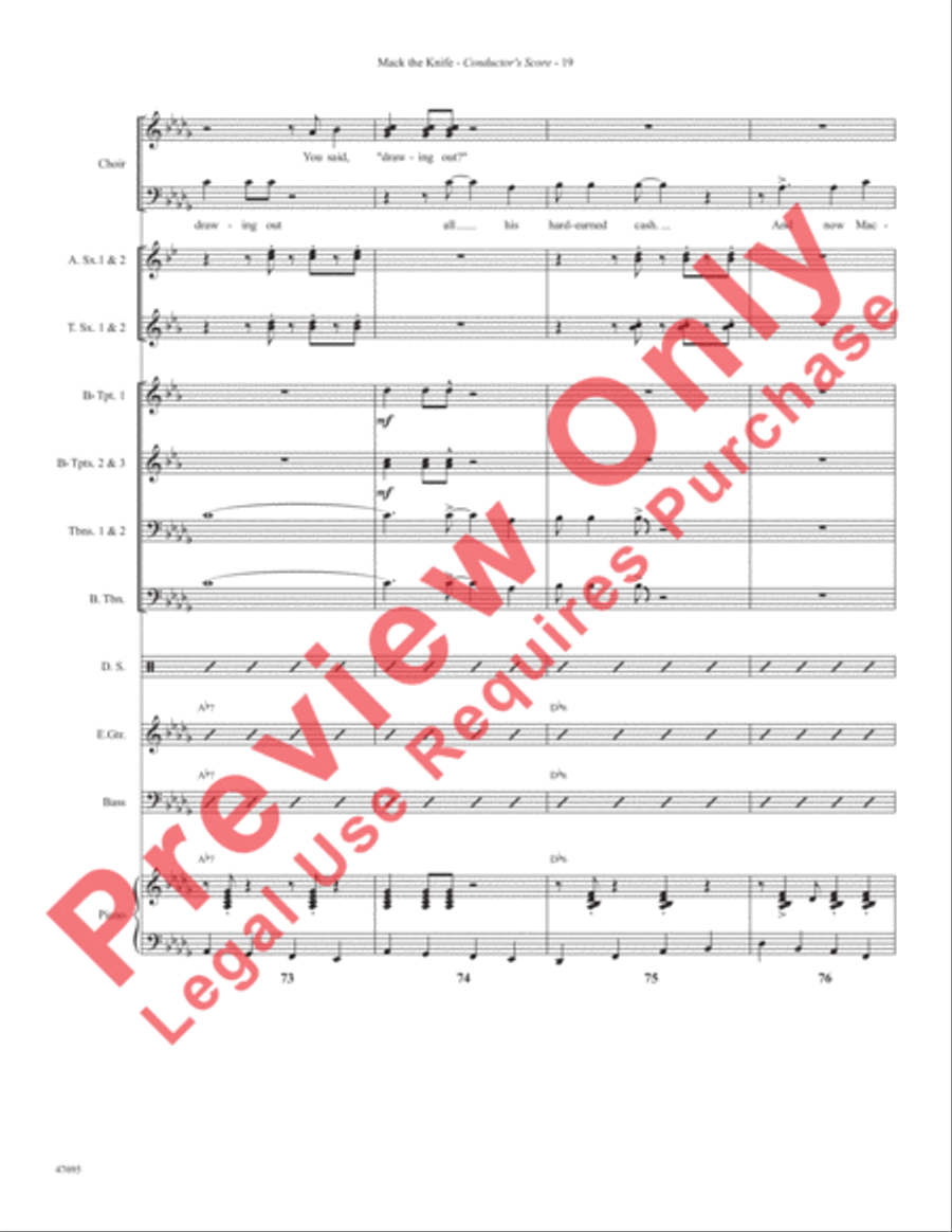Mack the Knife Choir scores gallery preview page 21