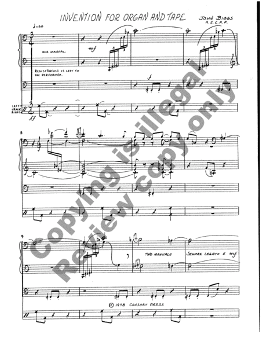 Invention for Organ & Tape Organ Solo scores gallery preview page 12