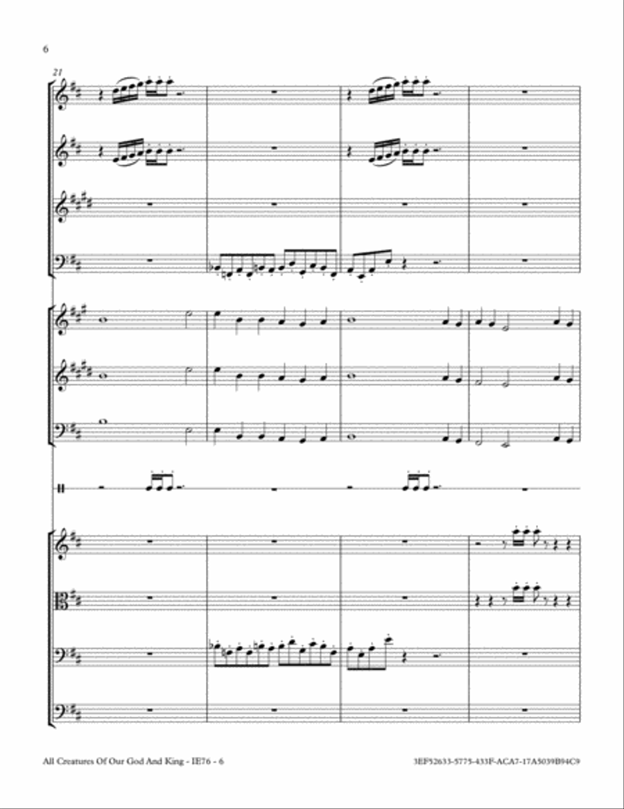 All Creatures Of Our God And King All Creatures Of Our God And King Full Orchestra scores gallery preview page 6