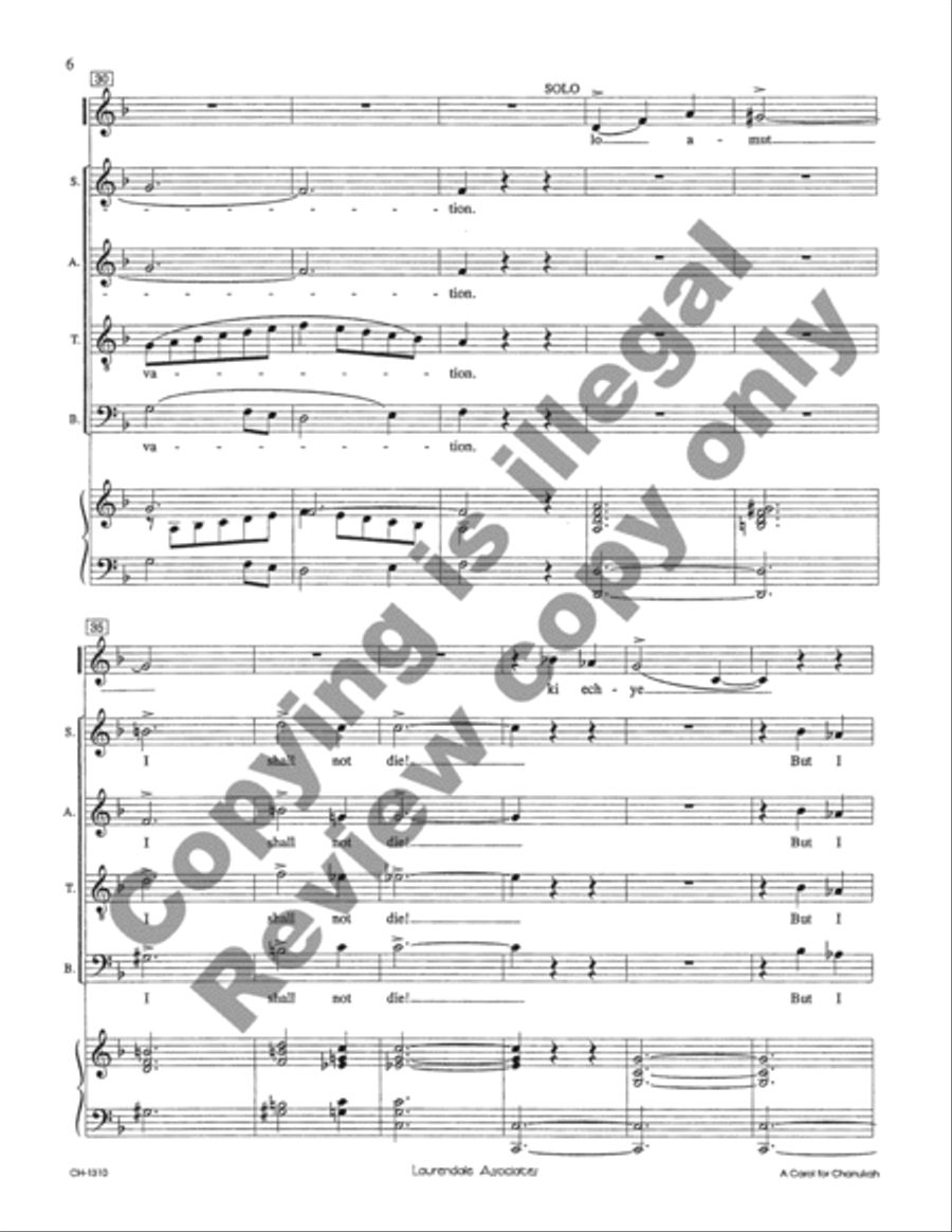 A Carol for Chanukah 4-Part scores gallery preview page 13