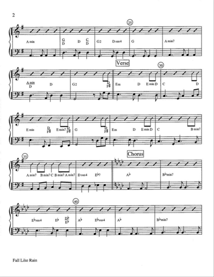 Fall Like Rain Fall Like Rain Set of Parts scores gallery preview page 6