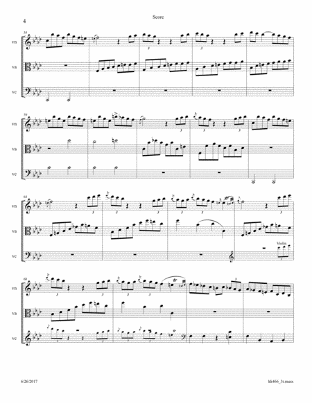 Scarlatti D: Sonata in f minor K 466 (L 118) arr. for String Trio image number null