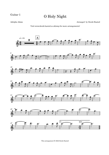 O Holy Night - Easy arrangement for 3 guitars image number null