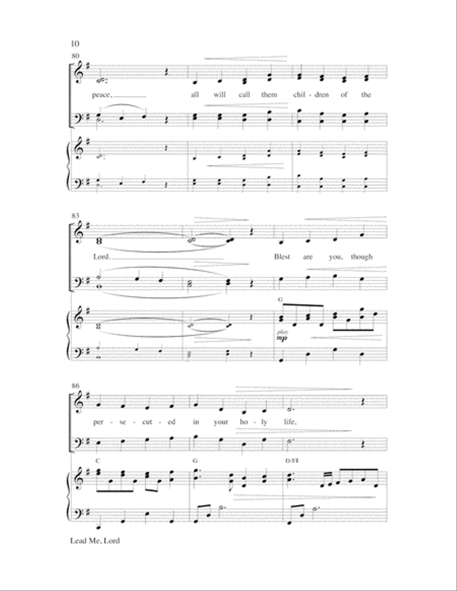 Lead Me, Lord Choir scores gallery preview page 10