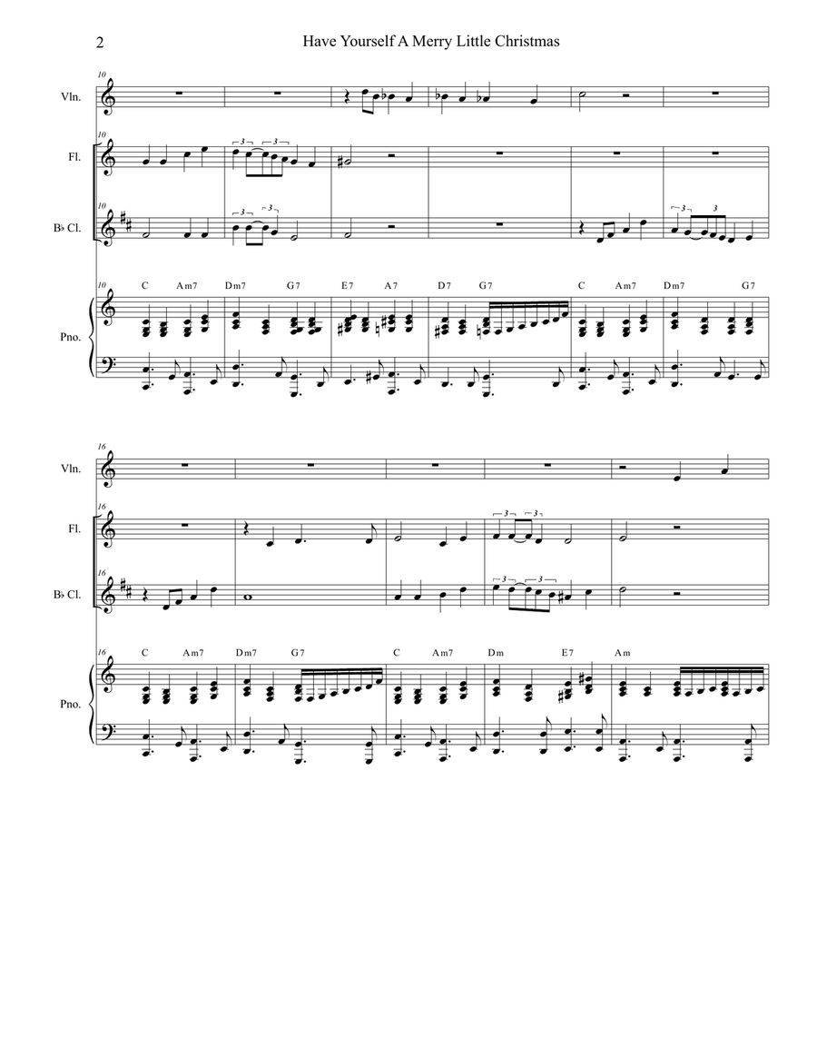 Have Yourself A Merry Little Christmas from MEET ME IN ST. LOUIS Woodwind Duet scores gallery preview page 2