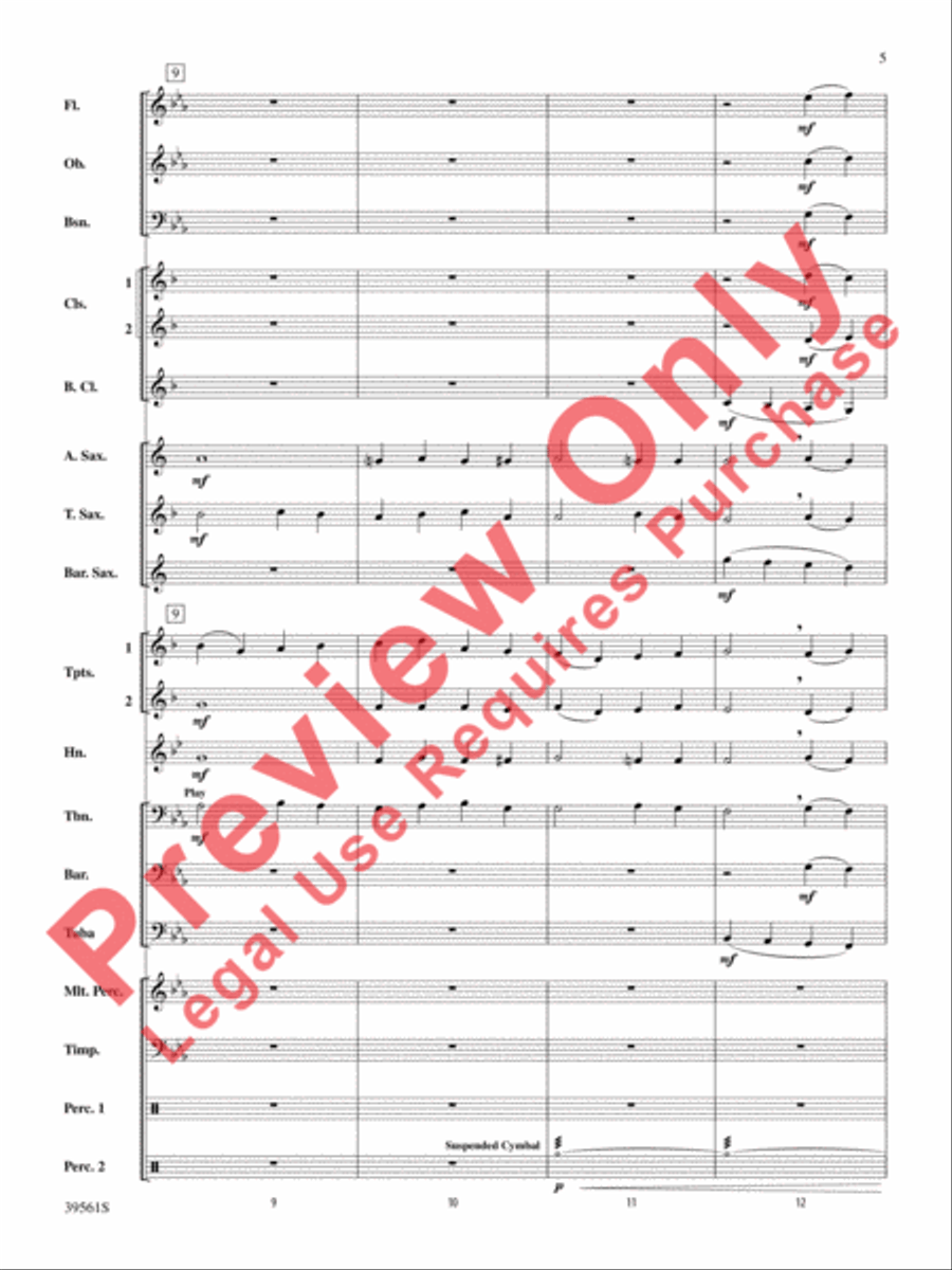 Tidings of Comfort and Joy! Concert Band scores gallery preview page 5