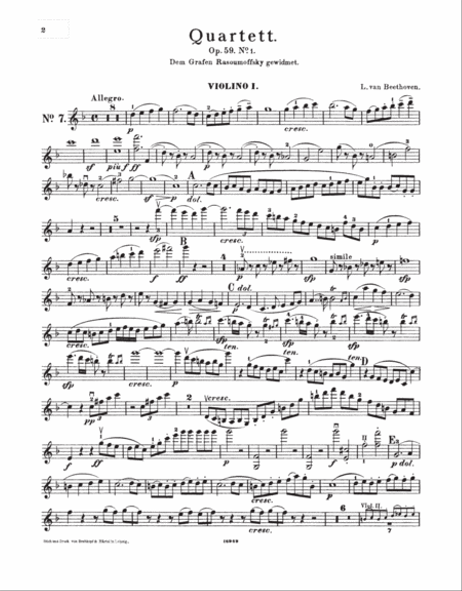 Complete String Quartets – Breitkopf Originals String Quartet scores gallery preview page 2