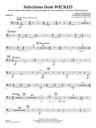 Selections from Wicked (arr. Jay Bocook) - Timpani