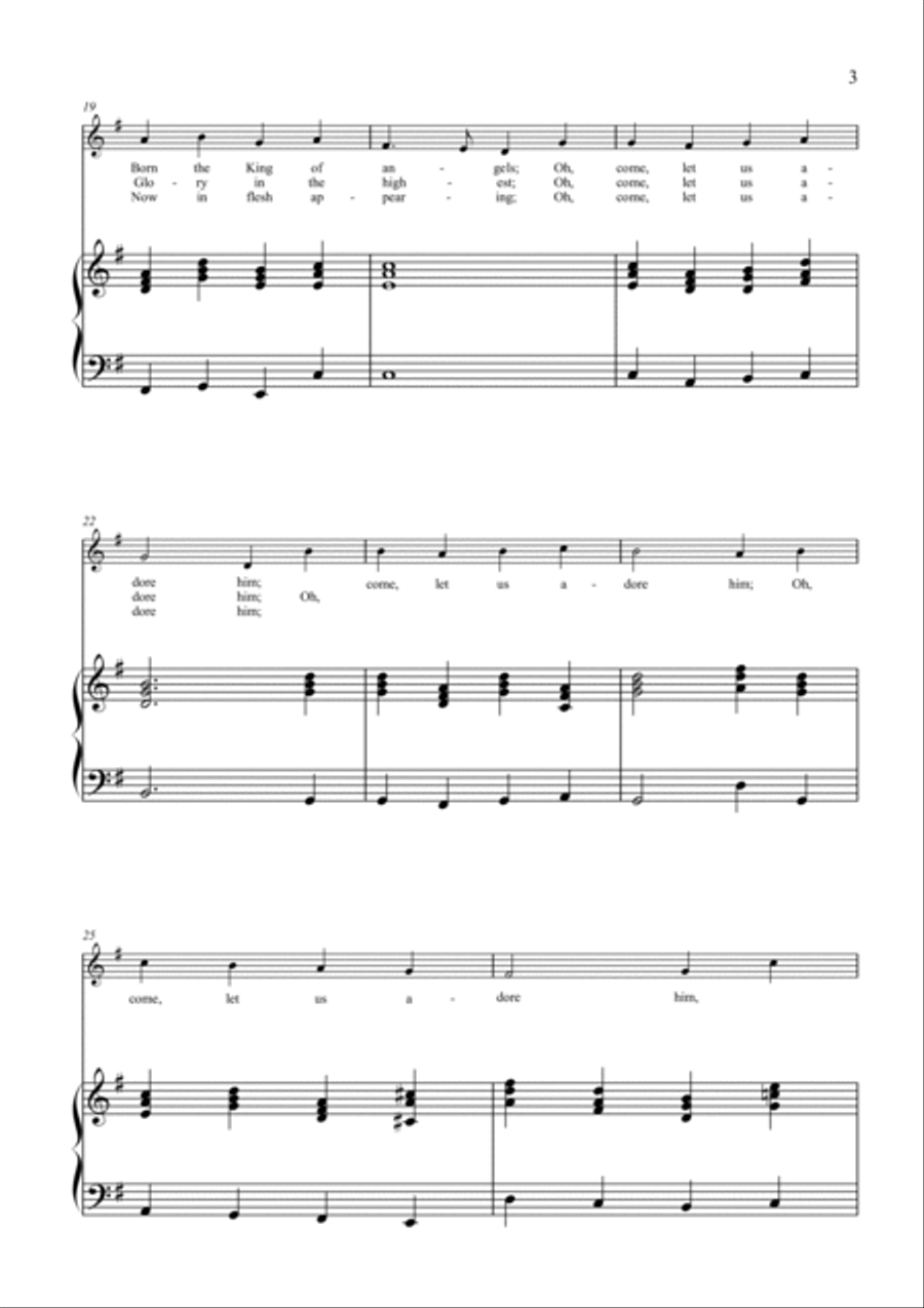 Oh, Come, All Ye Faithful (Adeste Fideles) Piano scores gallery preview page 3