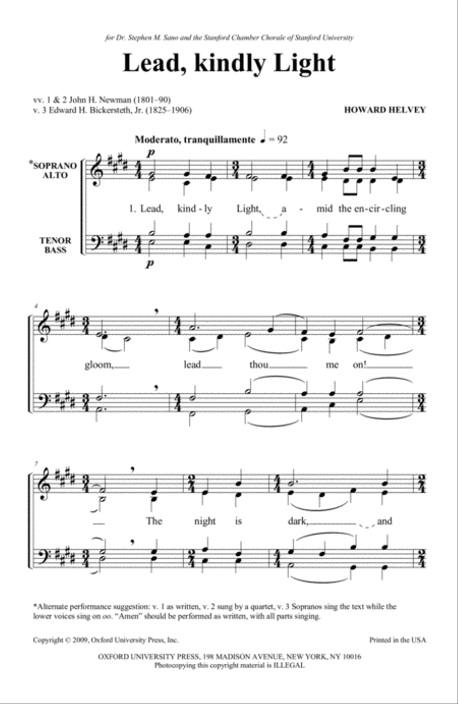 Lead, Kindly Light Lead, Kindly Light 4-Part scores gallery preview page 2