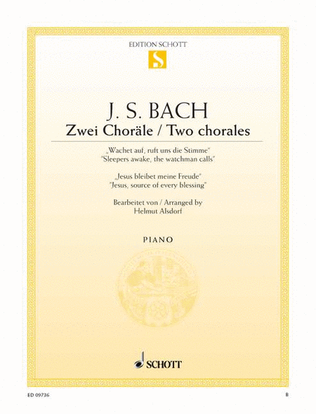 Book cover for Two Chorales, BWV 140 and 147
