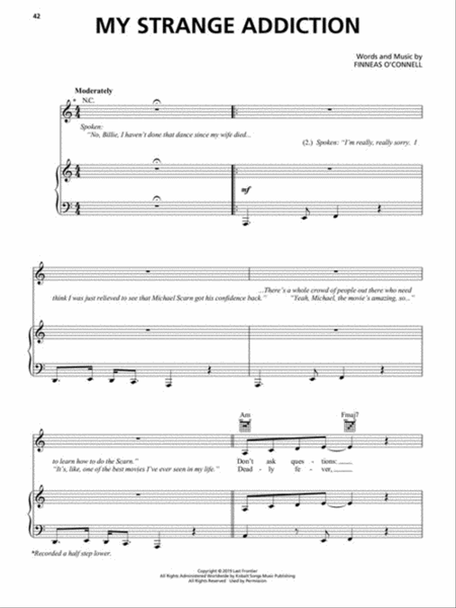 Billie Eilish – When We All Fall Asleep, Where Do We Go? Piano, Vocal, Guitar scores gallery preview page 5