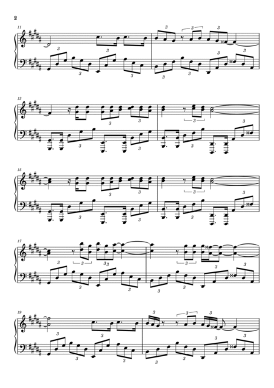 Lonely Day Lonely Day Piano Solo scores gallery preview page 2
