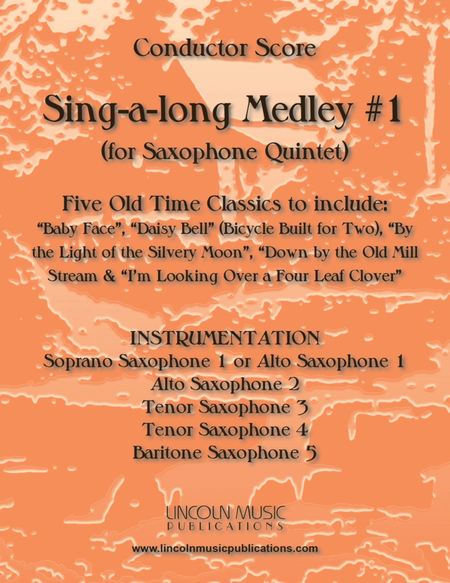 Sing-along Medley #1 (for Saxophone Quintet SATTB or AATTB) image number null