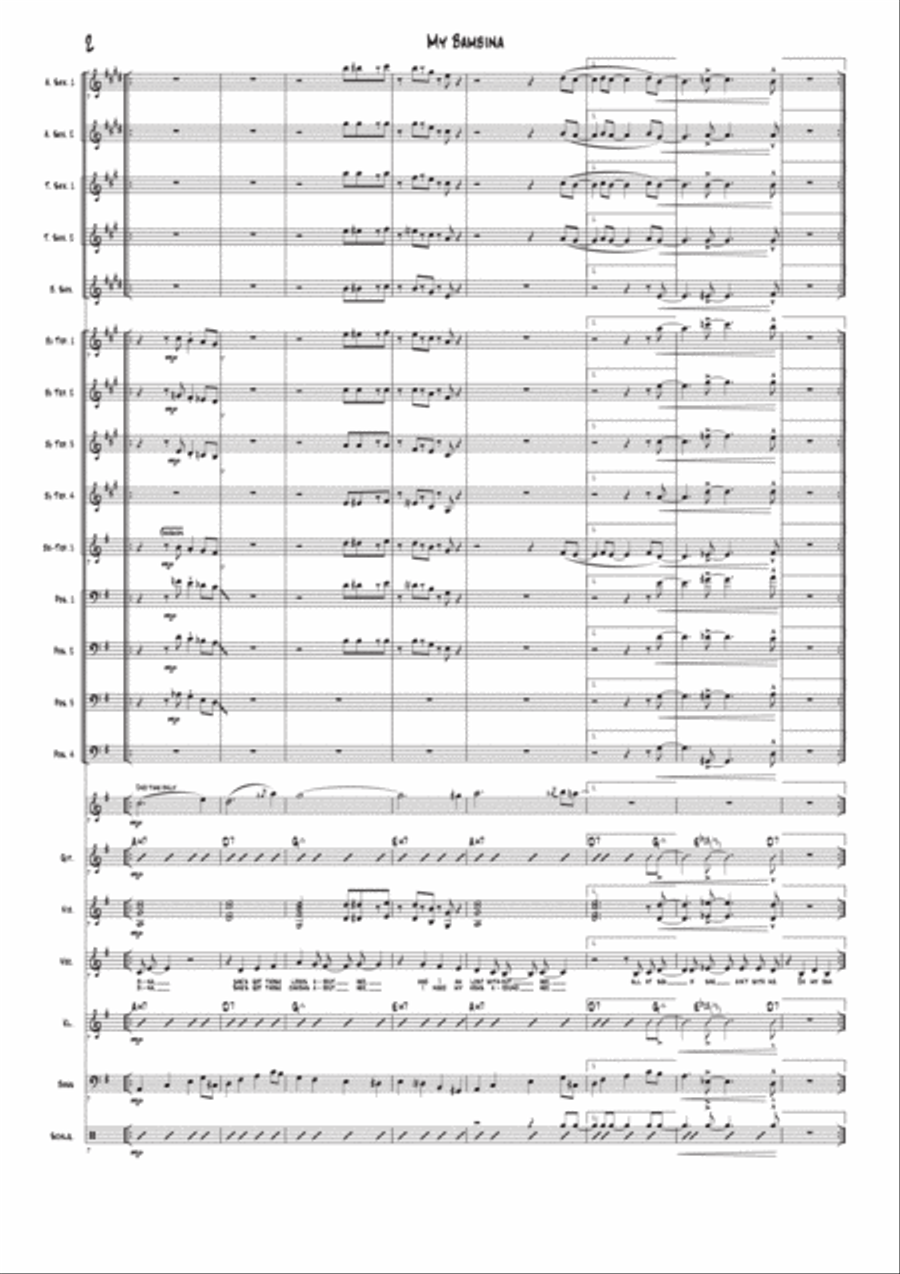 My bambina - Big Band score Jazz Ensemble scores gallery preview page 2