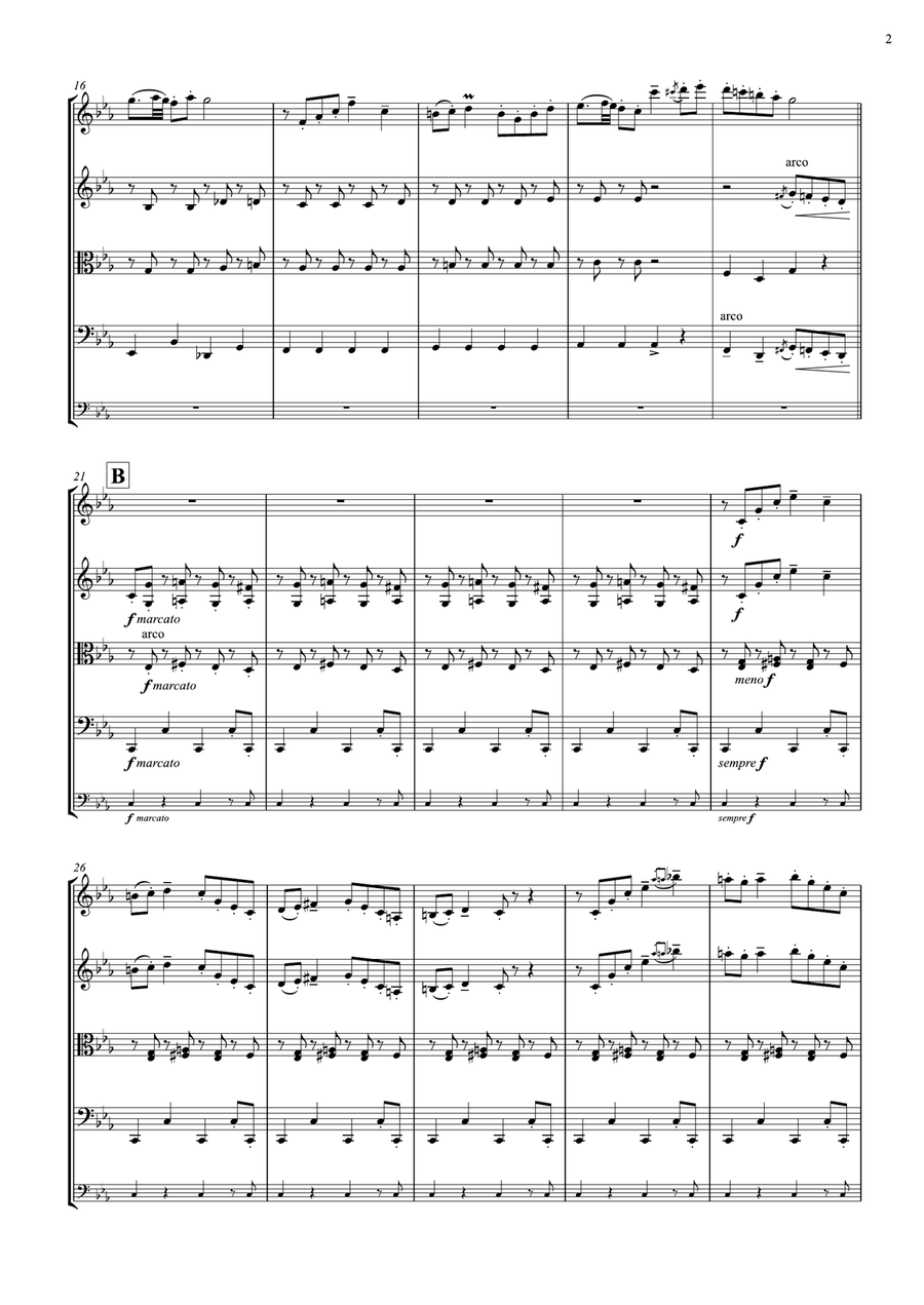 Bonetrousle (from Undertale) String Quartet scores gallery preview page 2