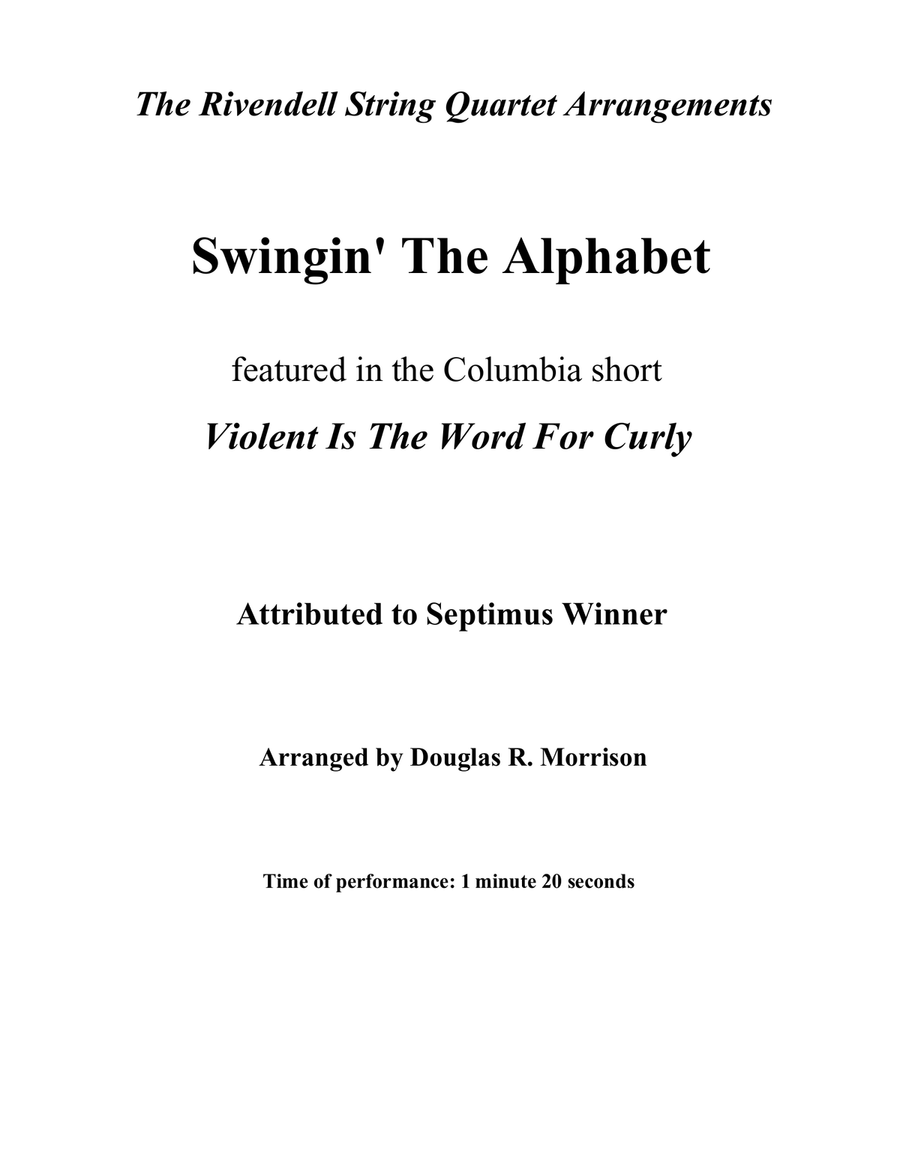 Swingin' The Alphabet String Quartet scores gallery preview page 1