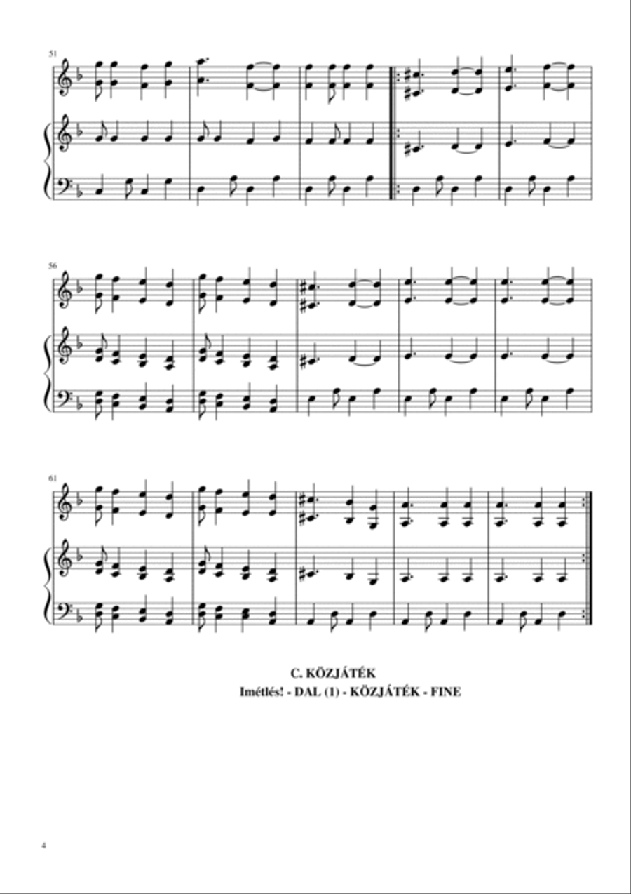 The Citrus Tree - voice, flute, and marimba - A Citrusfa - Ének, Fuvola, Marimba Flute scores gallery preview page 5
