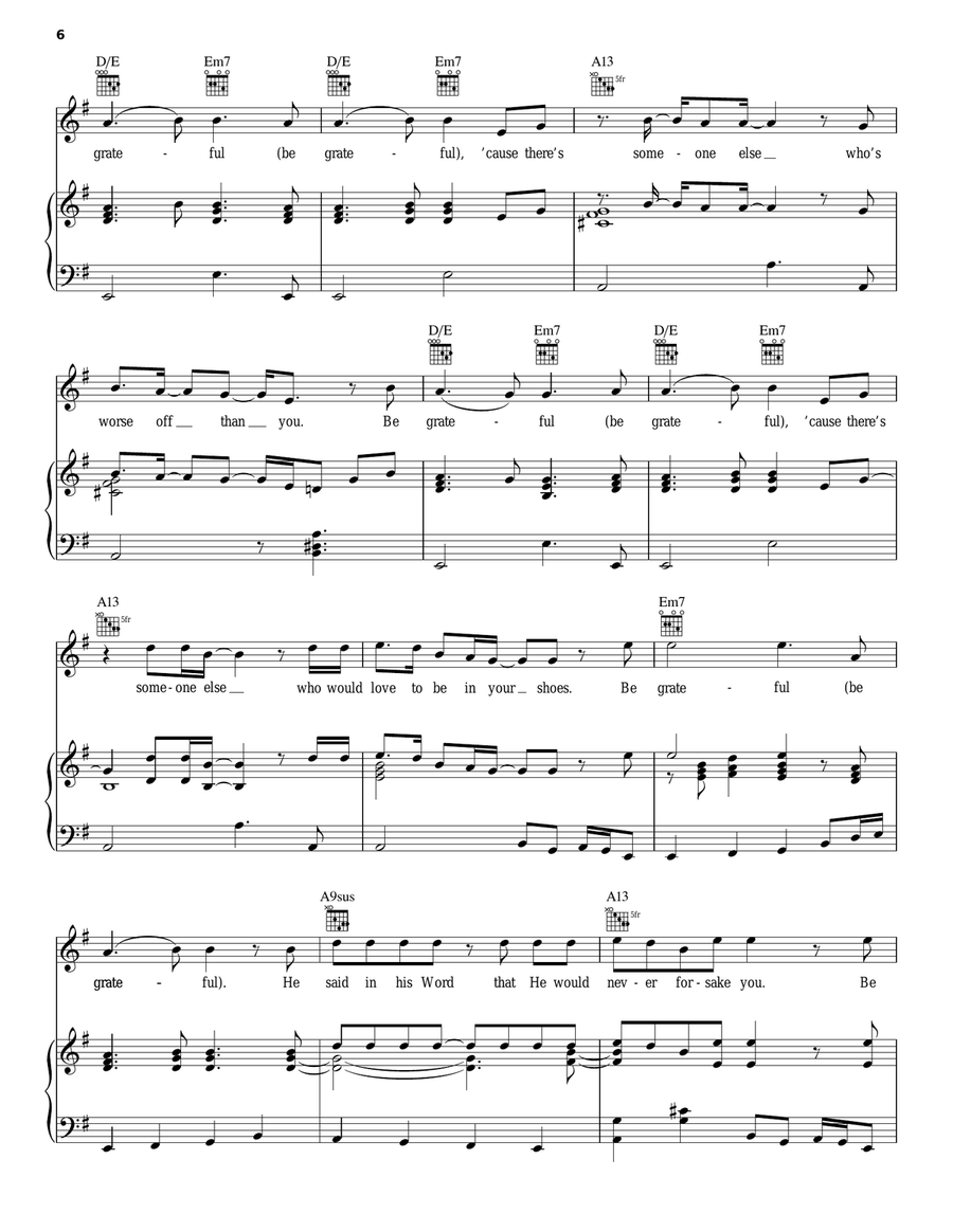 Be Grateful (from Black Nativity) Guitar scores gallery preview page 6
