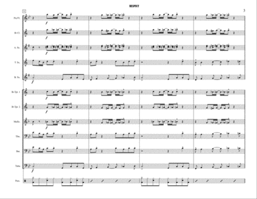 Respect Respect Marching Band scores gallery preview page 3