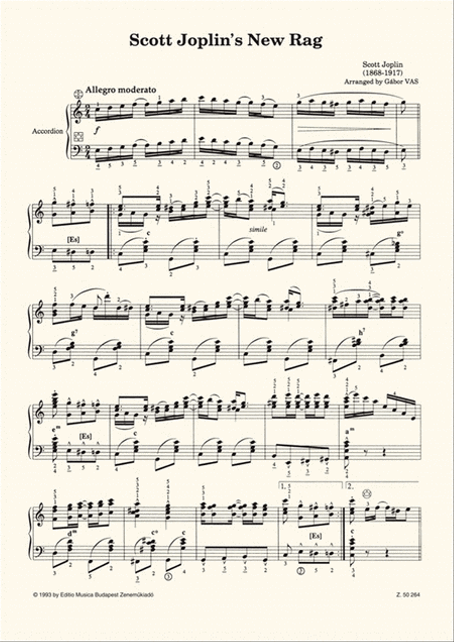 8 Ragtimes für Akkordeon 8 Ragtimes für Akkordeon Accordion scores gallery preview page 2