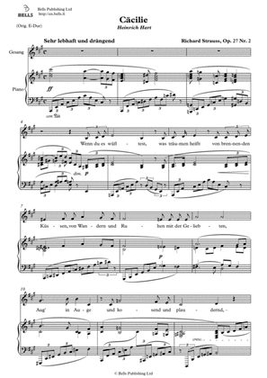 Cacilie, Op. 27 No. 2 (A Major)