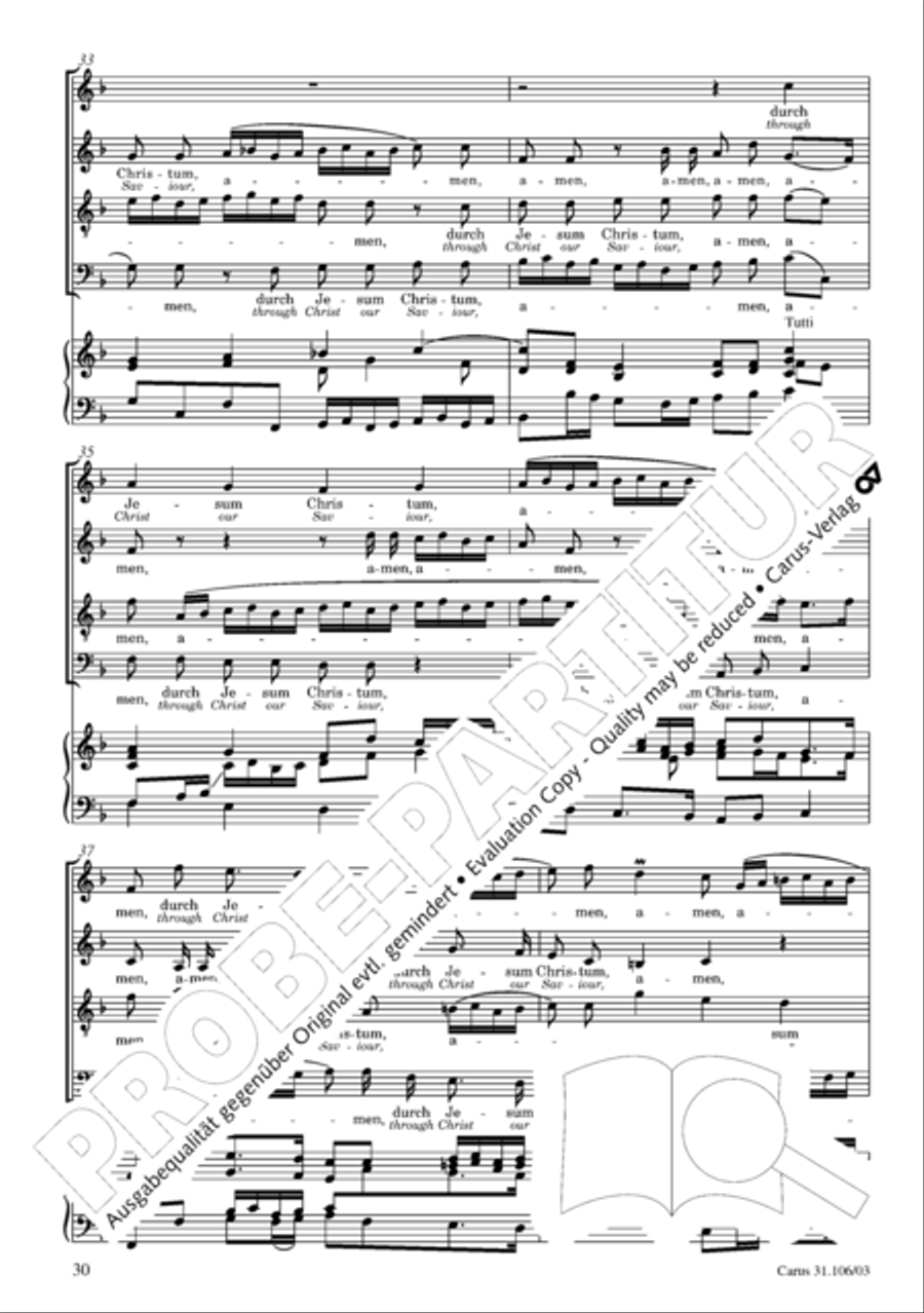 God's own time is the time appointed (Gottes Zeit ist die allerbeste Zeit) 4-Part scores gallery preview page 30