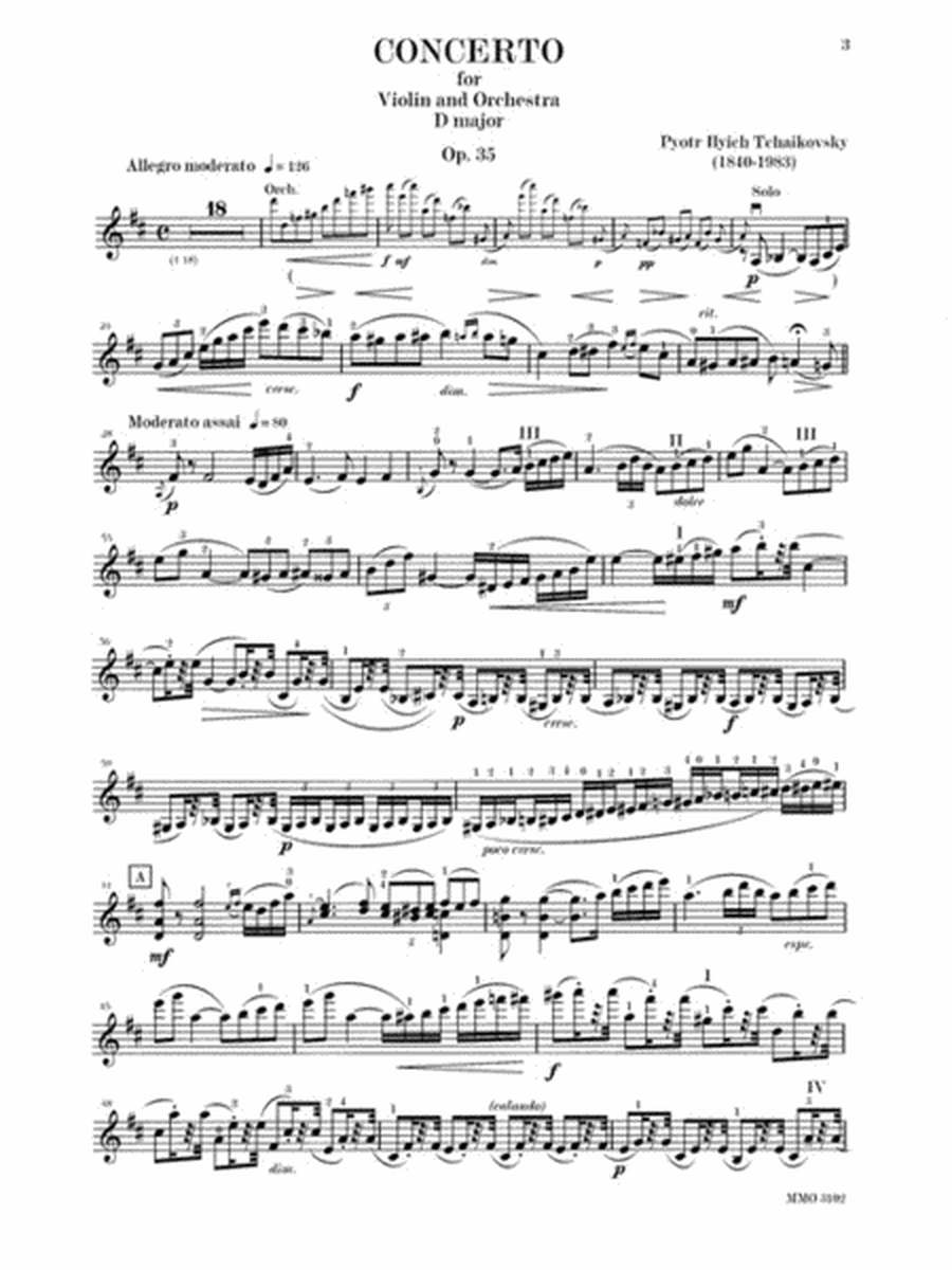 Tchaikovsky - Violin Concerto in D Major, Op. 35 image number null
