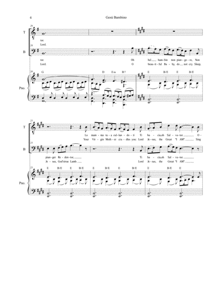 Gesu Bambino (Duet for Tenor and Bass Solo) image number null