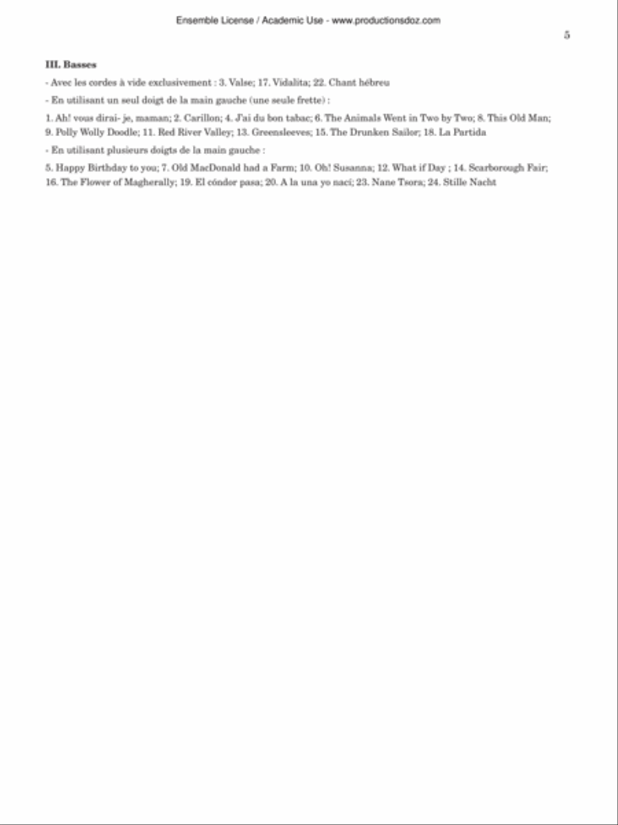 Répertoire de pratique collective pour les premières années de guitare Classical Guitar scores gallery preview page 5