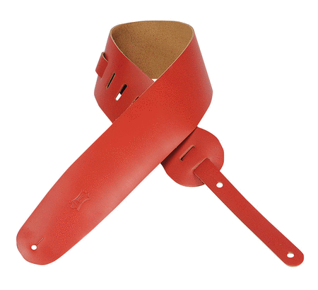 Genuine Leather Bass Strap – Red