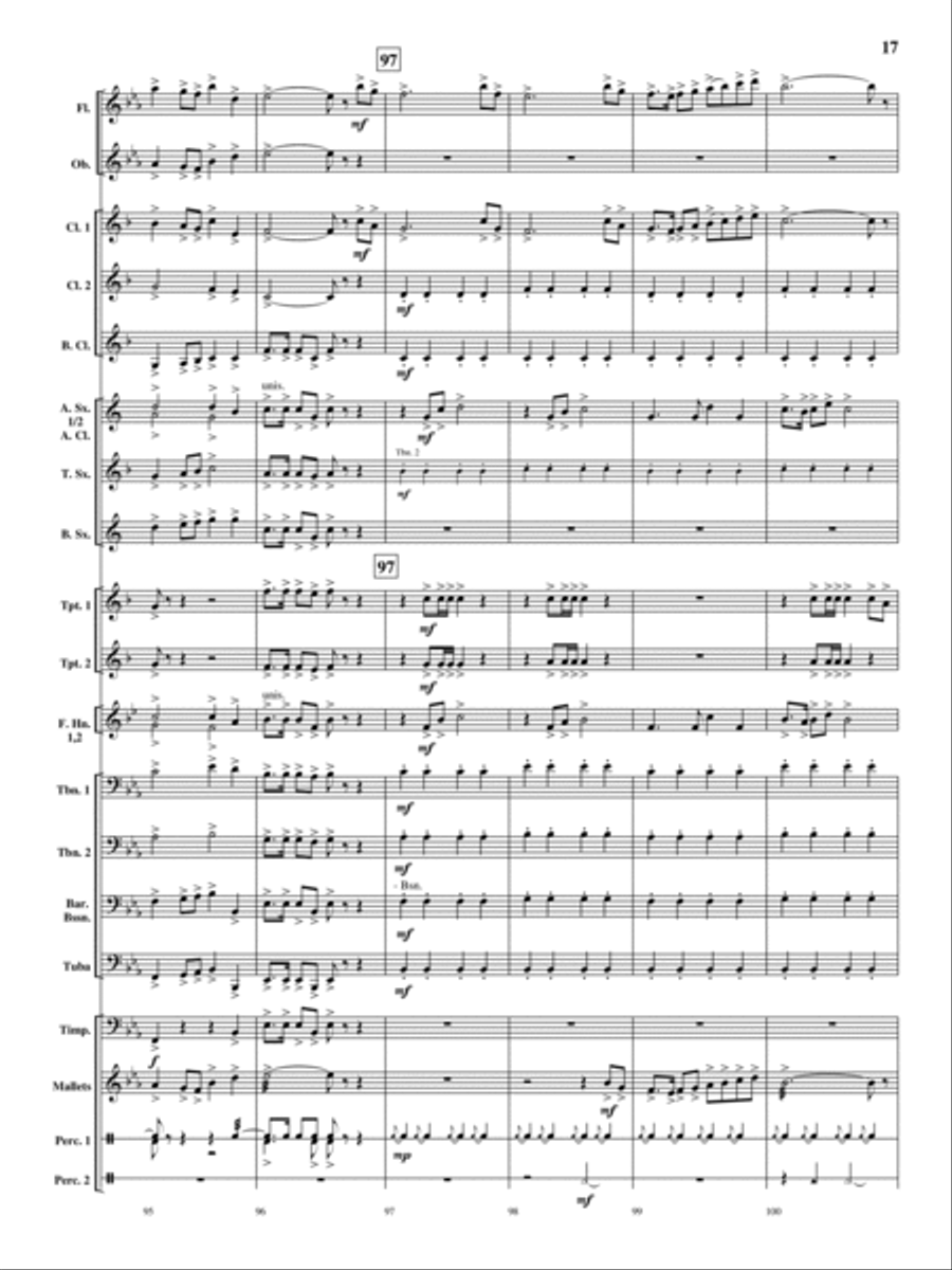 Oakdale Variations Oakdale Variations Concert Band scores gallery preview page 16